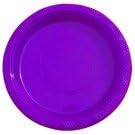 Exquisite Party Solids Purple Plastic Plates For Party Supplies 7" Purple Disposable Plates Heavy Duty 50 Pcs Plastic Dinnerware Sets Heavy Duty 350 GSM Disposable Dinnerware Set