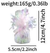 balloon weights are perfect for parties, birthdays, weddings. Each pack includes 6PCS durable weights that easily decorate balloons and elevate any celebration. (Lridescent)