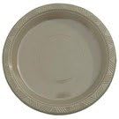 Exquisite Party Solids Silver Plastic Plates For Party Supplies 9" Silver Disposable Plates Heavy Duty 50 Pcs Plastic Dinnerware Sets Heavy Duty 350 GSM Disposable Dinnerware Set