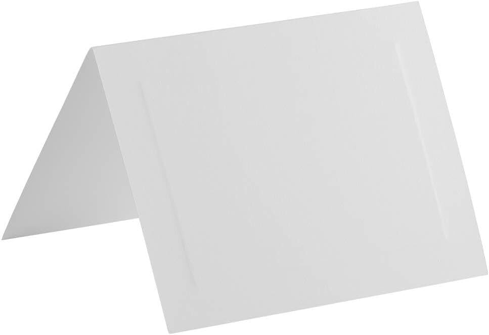 Limited Papers(TM) 4 Bar RSVP White Panel Card 100 Pound Cover - 100 Cards