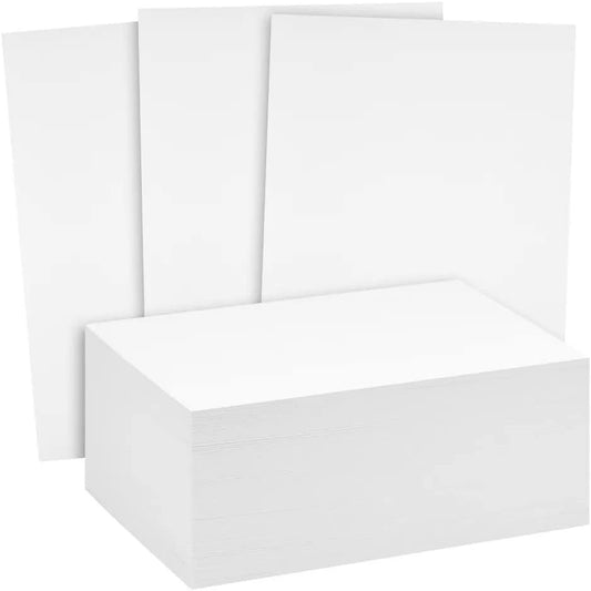 Reskid White Thick Paper Cardstock - 110 lb Card Stock (300 gsm) | 8.5 x 11 inch | 50 Sheets | Heavyweight Cover Stock for Business Cards, Art, Invitations, Stationery Printing (110lb)