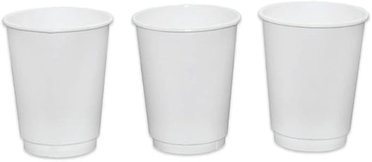Insulated Paper Cups for Coffee & Tea Made in USA | Recyclable Double Wall Disposable To-Go Cups for Hot Beverages | Sturdy, Food Safe, and Eco-Friendly Hot Cups (12 oz, 500 Count)