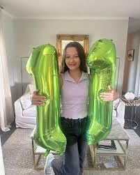 Light Green 9 Balloon, Number Balloons 40 Inch, 9th Giant Birthday Decorations for Girls, 19th 29th Party Decorations Supplies, Number 9 Balloon