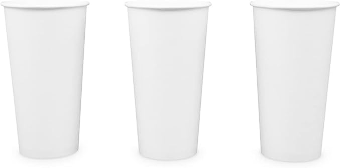 Siptown 20 oz 500 Bulk Pack Disposable Paper Cups for Hot Drinks, Coffee, & Tea | Made in USA (20 oz - 500 count)