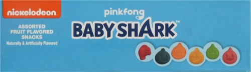 Funables Fruit Snacks, Baby Shark Shaped Fruit Flavored Snacks, 0.8 Ounce Pouches (Pack of 30)