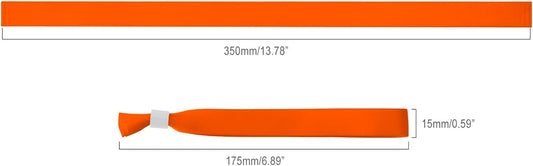 100 Pack Wrist Bands - Orange Wristbands for Events,Wristbands for Concerts Festival Admission Party 13.7” x 0.59”