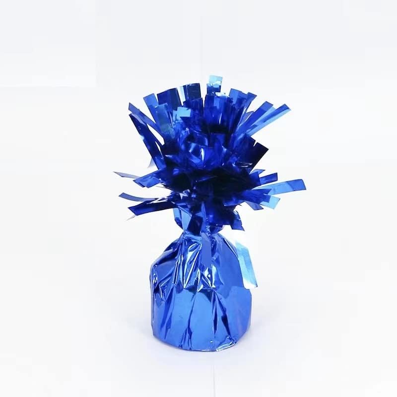 PMU 6 Pcs Kisses Balloon Weights - Decorative Balloon Weight for Thanksgiving, Birthday, Party Favors, Christmas, Wedding & Baby Shower - 6oz, Deep Blue Pkg/6