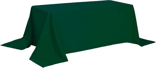 Rectangle Tablecloth 90x132 inch Washable Polyester Fabric Table Cloth for Wedding Party Dining Banquet Decoration(90x132, Hunter)
