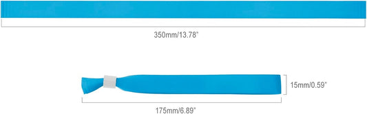 100 Pack Wrist Bands - Water Blue Wristbands for Events,Wristbands for Concerts Festival Admission Party 13.7” x 0.59”