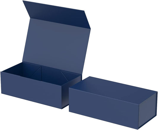 Gift Box 12" x 6" x 4",Large Gift Box with Lid, Gentleman Blue Boxes for Presents,Birthday,Valentine's Day,Mother's Day,Christmas,Anniversary,Luxury for Gift Packaging