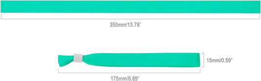 100 Pack Wrist Bands - Water Green Wristbands for Events,Wristbands for Concerts Festival Admission Party 13.7” x 0.59”