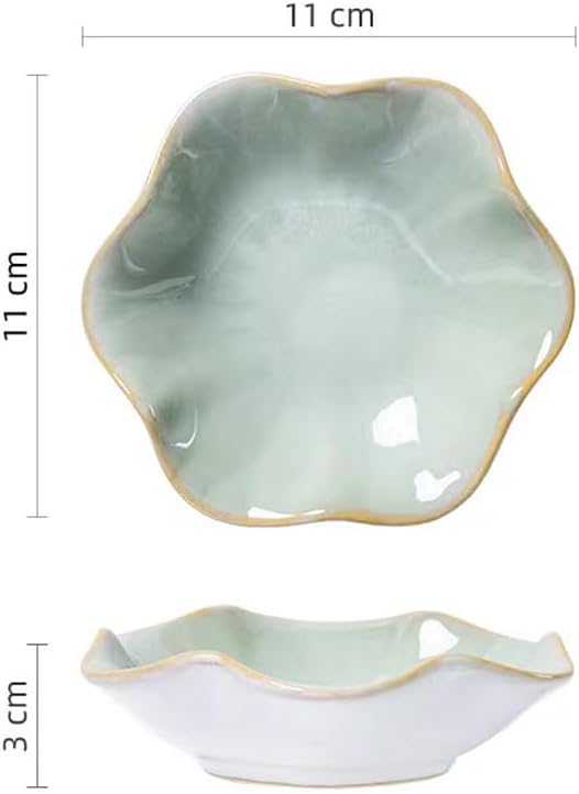 Lotus Leaf Shape Decorative Ring Tray, Small Key Bowl, Ceramic Trinket Tray Jewelry Dish Organizing Necklace Earrings, Home Decoration for Mom Best Friend Sister, Light Green.