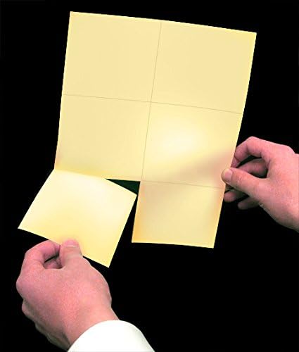 Laser Printer Blank Perforated Cards 6 up per Page, for School Registration Cards, Flower Delivery Cards, Inventory Tags, Wedding Response Cards, RSVP Cards, Trip Tickets, ETC, (1200 Canary Cards)