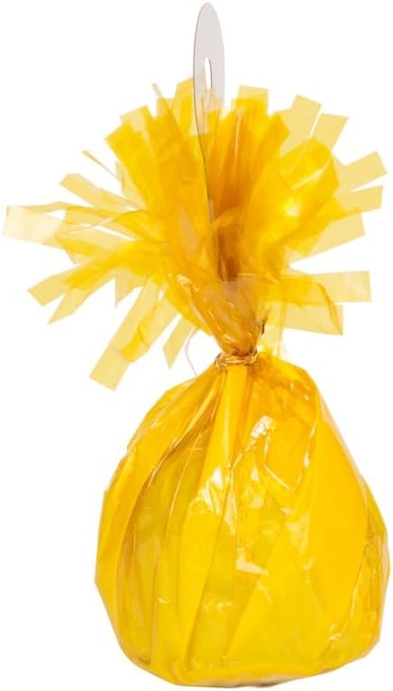 Foil Fringe Foil Balloon Weight - Yellow, 1 Pc