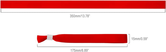 100 Pack Wrist Bands - Red Wristbands for Events,Wristbands for Concerts Festival Admission Party 13.7” x 0.59”