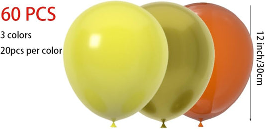 Yellow Orange Gold Balloons 60 Pack – 12 Inch Latex Balloons for Thanksgiving, Halloween, Fall Birthday & Baby Shower Party Decorations