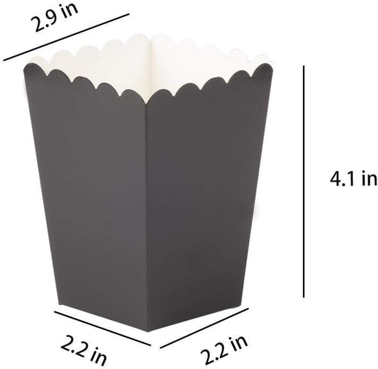 GAKA Black 36 Pcs Popcorn Boxes Mini Paper Popcorn Box Cardboard Popcorn Container for Party Supplies