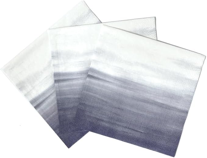 ForYourParty Ombre Patterned Party Napkins (Navy) Pack of 20