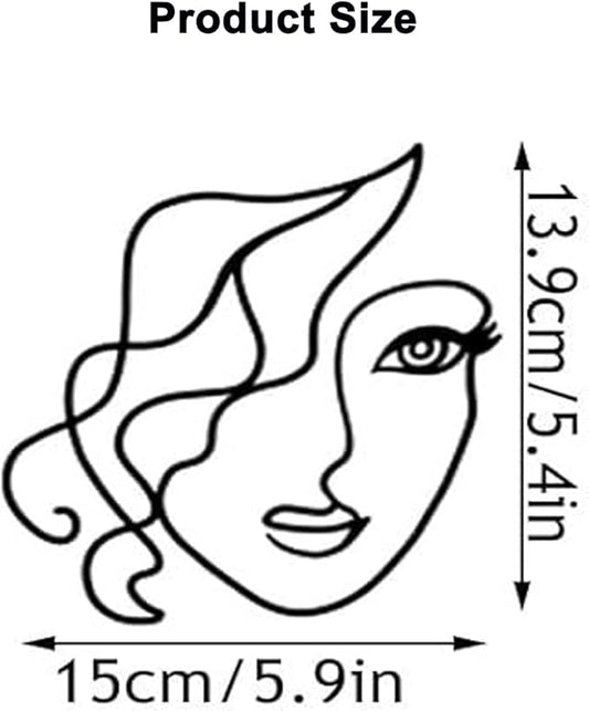 Lady Face Cake Topper, Personalized Acrylic Minimalist Art Lady Girls Cake Topper Vintage Artificial Rose Flower Wedding Cake Toppers for Birthday Party Wedding Bridal Shower