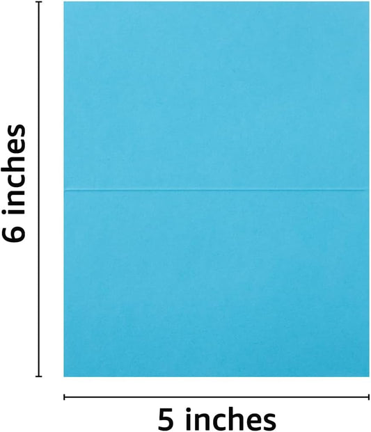 50 Pack Blank Cards Folded Cardstock Thank You Blank Greeting Cards for Invitations, Wedding, Greeting Cards, All Occasion DIY (Multicolor, 3x5)