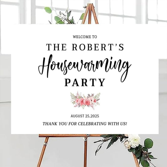 Personalized Housewarming Party Welcome Sign, New Home New Beginning New Memories, Welcome To Housewarming Party, Housewarming Décor, New House Party Sign, Housewarming Party Sign#2