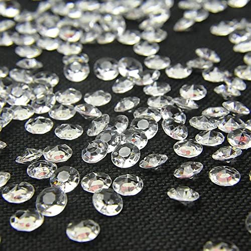 ZKC 0.4inch 1000PCS Clear Crystal Acrylic Diamond Vase Fillers Beads for Wedding Centerpiece Table Scatter Shower Party Vase Beads Decorations, 10mm