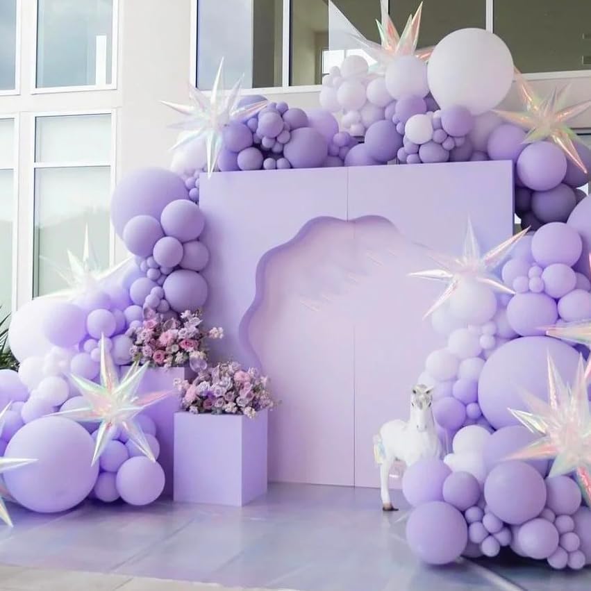 AZOWA 24 Inch Light Purple Balloon 10 Large Latex Balloons for Party Wedding Birthday Baby Shower Decoration (Light Purple, 10 Pcs)