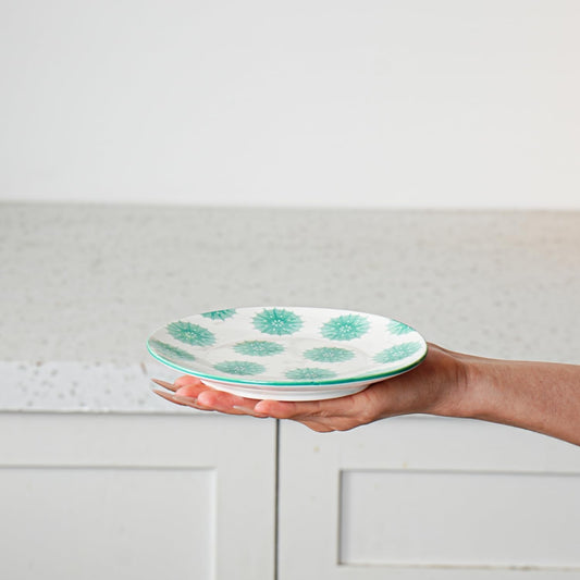 Ceramic Dessert Plates Set - 6 Inch Small Appetizer Plates for Kitchen - Salad Plate for Cake Snacks Side Dish,Gift, Microwave Dishwasher Safe, Assorted Colors