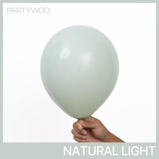 PartyWoo Dusty Green Balloons 100 pcs Different Sizes of 18 12 10 5 Inch Matte Sage Olive Boho Green Eucalyptus Balloon Arch Kit Garland for Wedding Baby Shower Birthday Party Decorations Green-F35