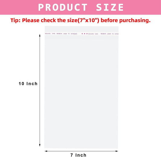Morepack Self Sealing Cellophane Bags,7x10 Inches 200 Pcs Clear Resealable Cellophane Bags for Packaging Cookies, Favors and Products
