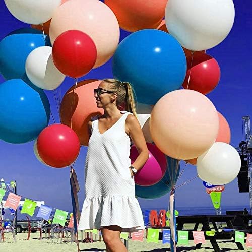 AZOWA 24 Inch Red Balloon 10 Large Latex Balloons for Party Wedding Birthday Baby Shower Decoration (Red, 10 Pcs)
