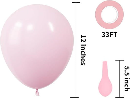 KBZVNAF Pastel Pink Latex Party Balloons - 50 Pack 12 inch Helium Matte Baby Pink Balloons for Birthday Wedding Baby Shower Gender Reveal Party Decorations