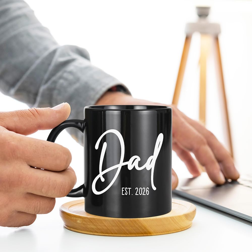 Breezy Valley Mom Dad Coffee Mugs Est 2026 Cup, 1st First Time New Parents Gifts for Couples - Expecting Parents Mom Dad to Be Gifts, Pregnancy Baby Shower Gender Reveal Gift ideas for Mommy to be