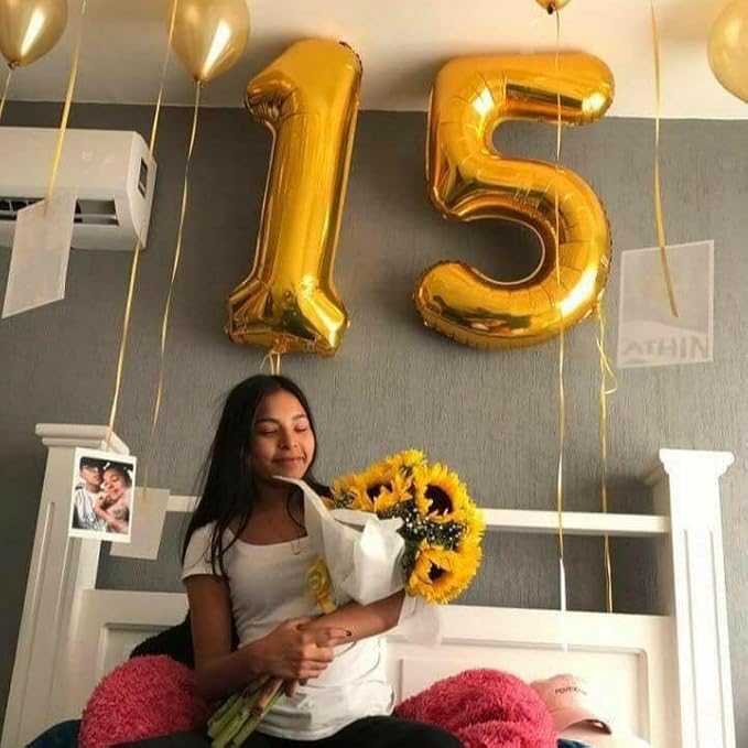 Gold Number 50 Balloon 40 Inch | Jumbo Foil Mylar 50th Birthday Party Decoration