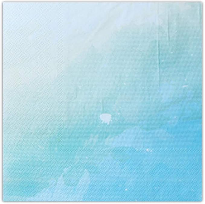 SOLAS Beautifully Designed 2 Ply Square Blue Paper Napkins - 20 Pack Fun & Colorful Teal & Blue Pastel