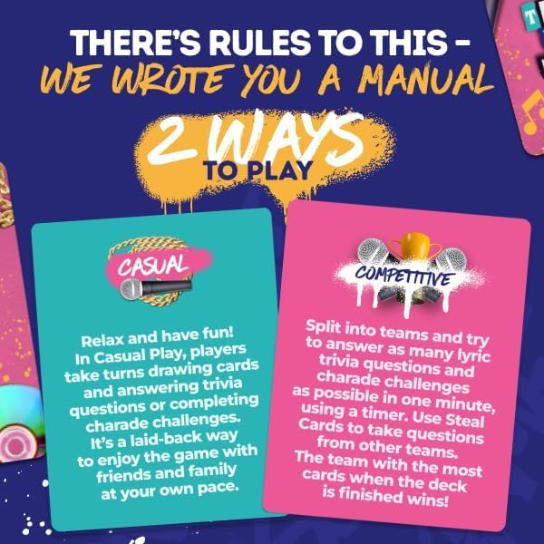 Throwback Lyrics 90s & 2000s Hip-Hop & R&B Finish The Lyrics Game & Charades | 250 Cards Includes Stickers & Playlist | Adult Party Game for Hilarious Paries, Birthdays, Date Night & Gifts