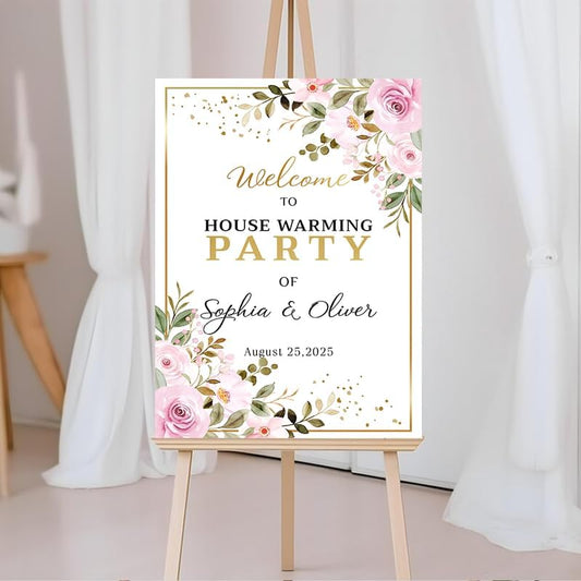 Personalized Housewarming Party Welcome Sign, New Home New Beginning New Memories, Welcome To Housewarming Party, Housewarming Décor, New House Party Sign, Housewarming Party Sign#9