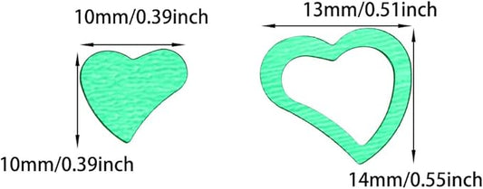 ONLYKXY 1200Pcs Love Heart Shaped Confetti, Table Wedding Decoration, Glitter Confetti for Wedding Party (Green)