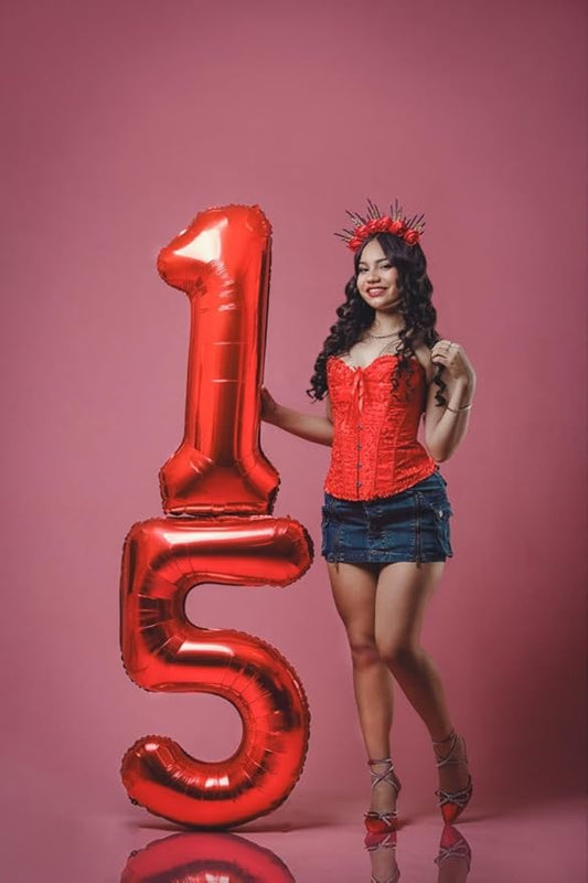 26 Number Red Balloon, Foil Happy 26th Birthday Balloon for Men & Women, 40 Inch Large Balloons for 2 6 26 62 2026 Wedding Marriage Proposal Engagement Decorations