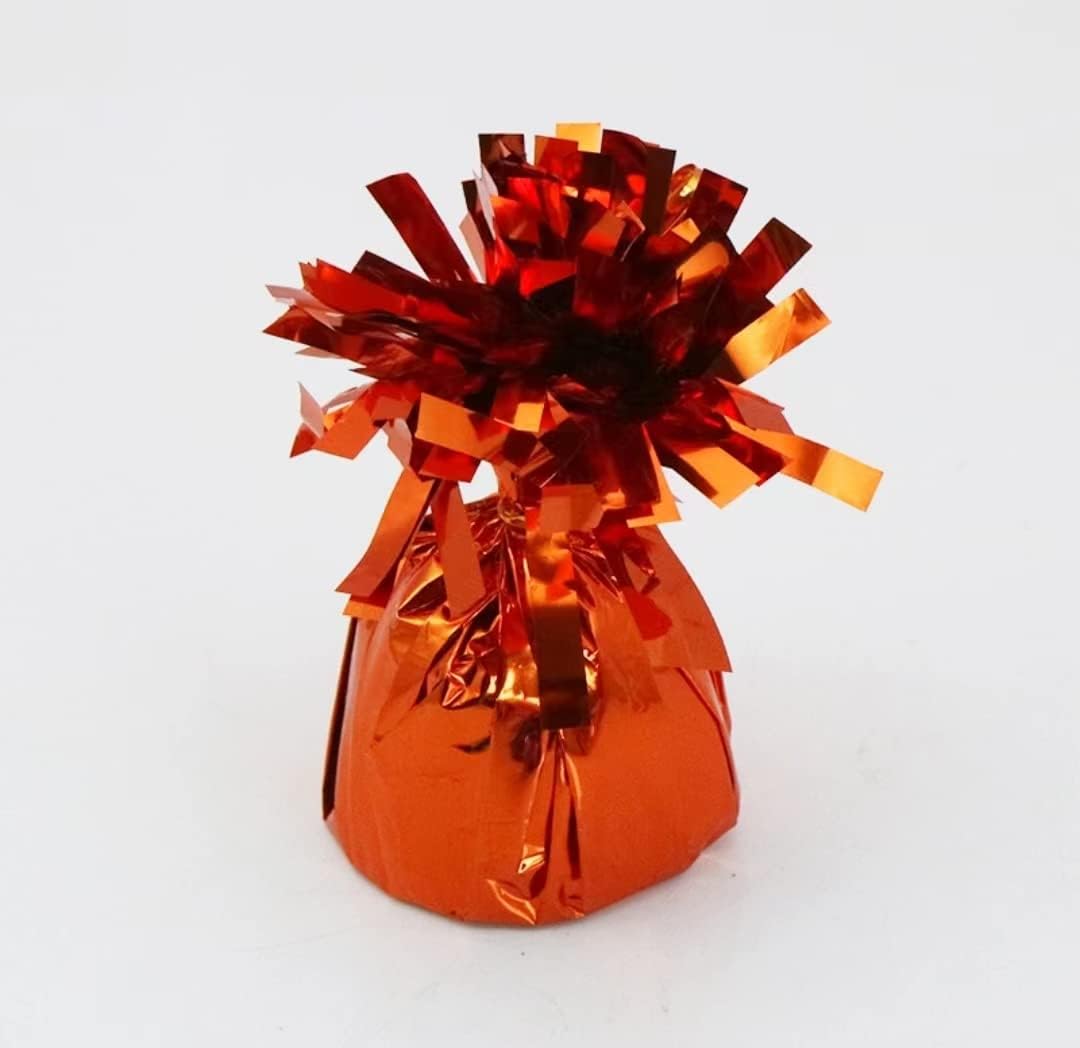 PMU 6 Pcs Kisses Balloon Weights - Decorative Balloon Weight for Thanksgiving, Birthday, Party Favors, Christmas, Wedding & Baby Shower - 6oz, Orange Pkg/6