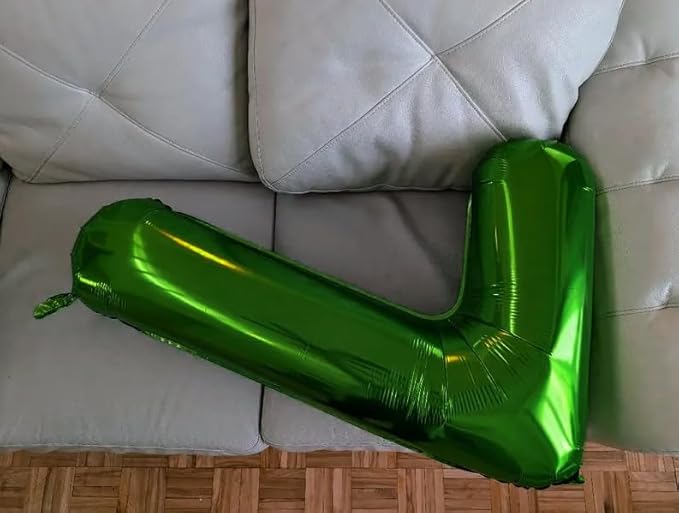 Dark Green Number 7 Balloon 40 Inch, 7th Birthday Party Decorations for Children, Giant 7 Foil Balloon for Party Supplies