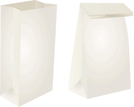 PerfectStix 4lb White Paper lunch bags. Pack of 500 count