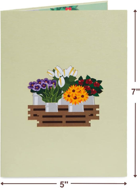 Paper Love Flower Truck 3D Pop Up Card, Gift for Birthday, Wedding, Anniversary, Thank You, Get Well, All Occasion or Just Because - 5" x 7" Cover - Includes Envelope and Note Tag