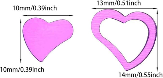Purple Heart Shaped Confetti 1200Pcs – Glitter Table Scatter for Wedding & Party Decoration