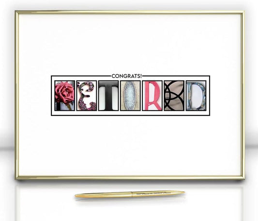 Framed Gold Retirement Decorations Guest Book for Womens - 12"x16" Retirement Poster for Women including Gold Pen & Acrylic Glass - Unique Retirement Party Decor & Gift for Women