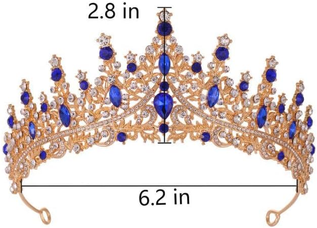 Kamirola Crystal Crowns and Tiaras Headband for Girl or Women Birthday Party Wedding Prom Bridal Halloween Christmas (TR19)