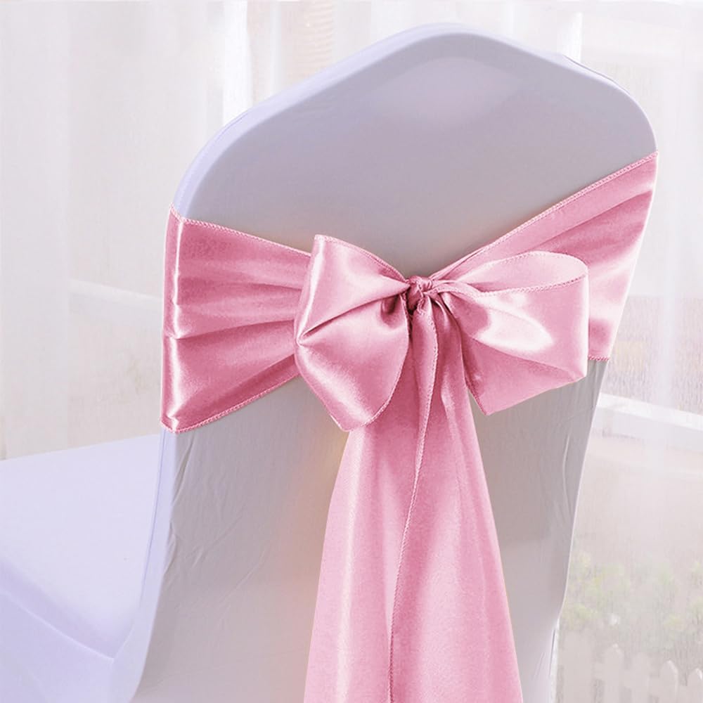 12 Pack Satin Table Runner 12 x 108 Inch Long Satin Table Runners for Wedding Banquet Graduations Birthday Party Decoration (Light Pink)