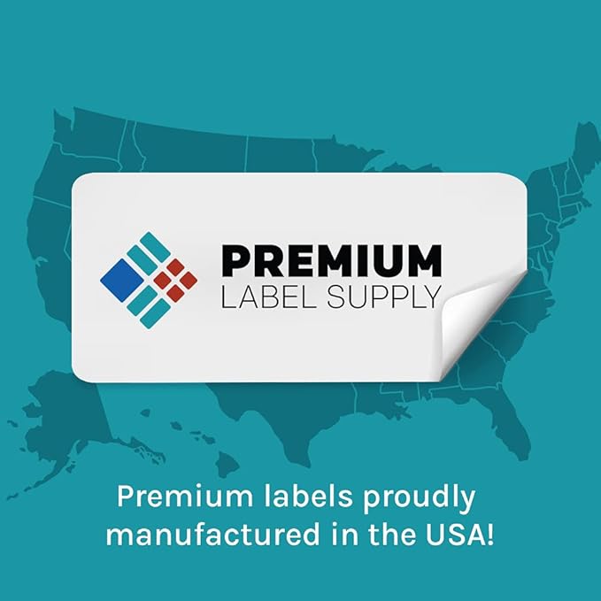 Premium Label Supply White Sticker Shipping Labels – 4" x 5" – Laser/Inkjet Compatible – (4 per Sheet), 100 Sheets - 400 Total Adhesive Labels