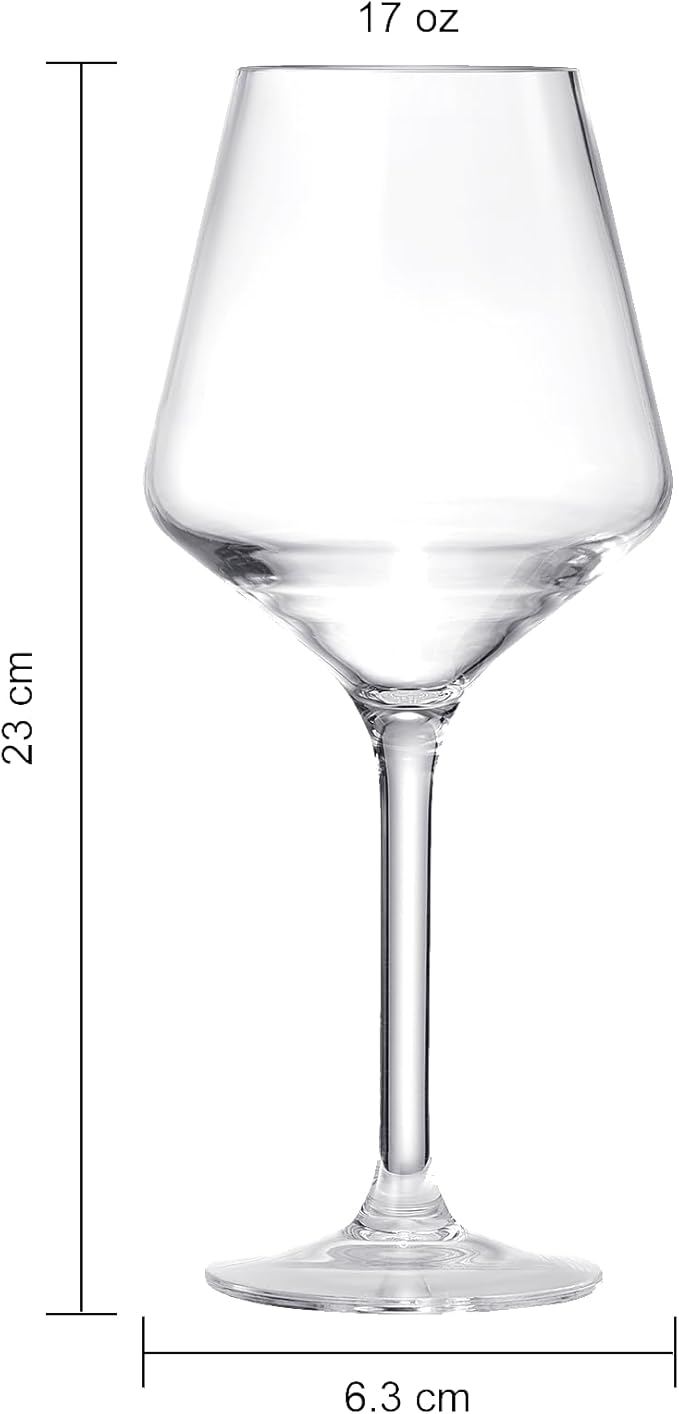 Floating Wine Glasses for Pool (18 Oz | Set of 2) - That Float | Shatterproof Poolside | Beach Glass | Outdoor Tritan Plastic Wine Glasses with Stem for Patio, Picnic