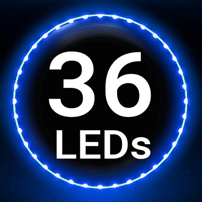 TOSY Flying Disc - 108 RGB Multicolor or 36 Monocolor LEDs, Super Bright, Smart Modes, Christmas Stocking Stuffers Gift, Camping Toy for Kid/Teen/Adult, Auto Light Up, Rechargeable, Waterproof, 175g
